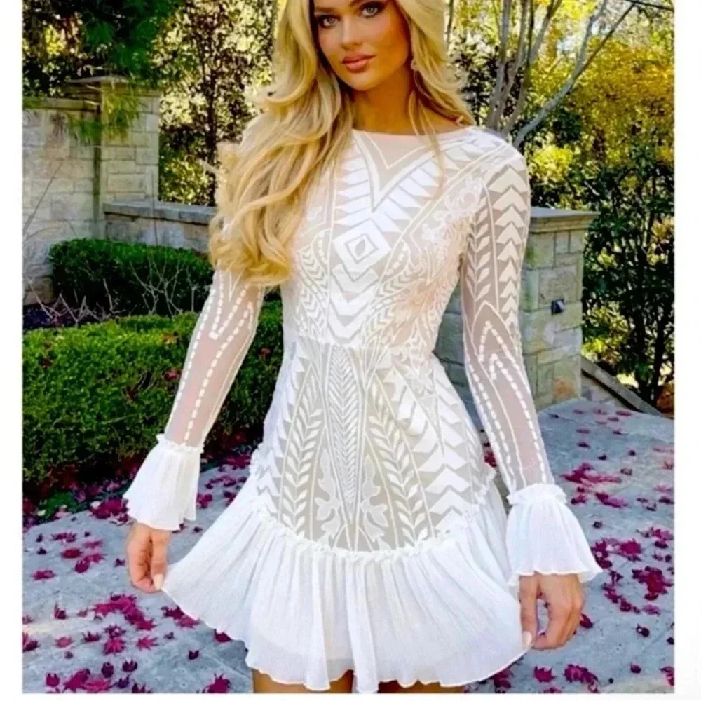 Saints + Secrets lace dress size medium feminine girly bridal